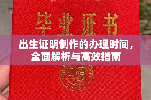 岚皋出生证明制作的办理时间，全面解析与高效指南